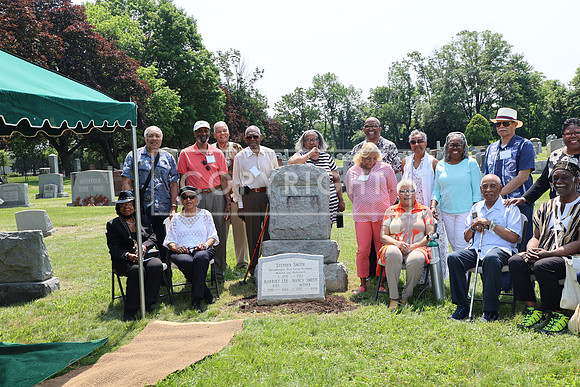 ROSS0187 EDEN CEMETERY 06042025 HEADSTONE UNVEILING CEREMONY Stephen Smith 1795 - 1873 KTIPLAURA