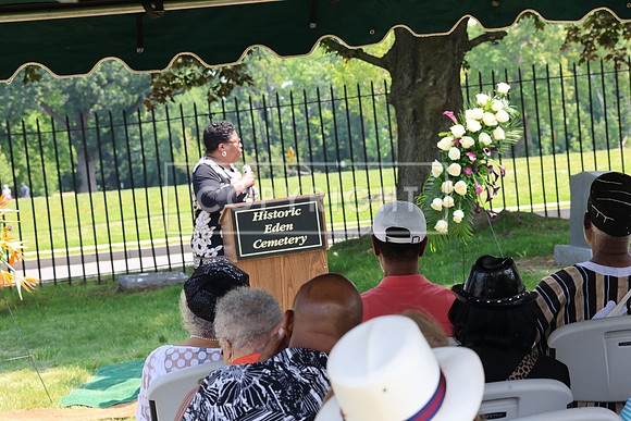 ROSS0150 EDEN CEMETERY 06042025 HEADSTONE UNVEILING CEREMONY Stephen Smith 1795 - 1873 KTIPLAURA