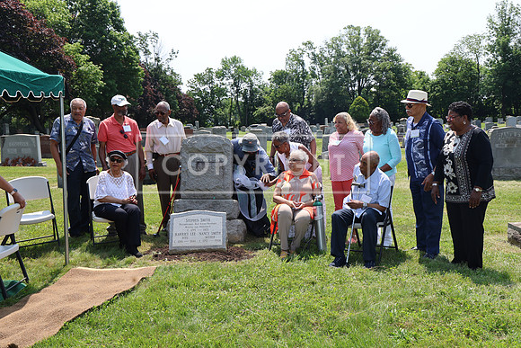 ROSS0184 EDEN CEMETERY 06042025 HEADSTONE UNVEILING CEREMONY Stephen Smith 1795 - 1873 KTIPLAURA