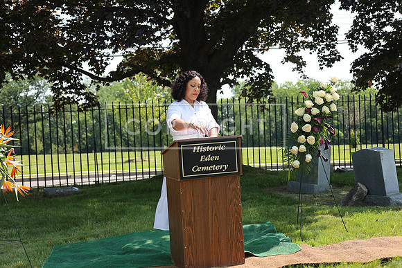 MAHS0015 EDEN CEMETERY b 06042025 HEADSTONE UNVEILING CEREMONY Stephen Smith 1795 - 1873 KTIPLAURA