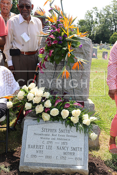 ROSS0199 EDEN CEMETERY 06042025 HEADSTONE UNVEILING CEREMONY Stephen Smith 1795 - 1873 KTIPLAURA