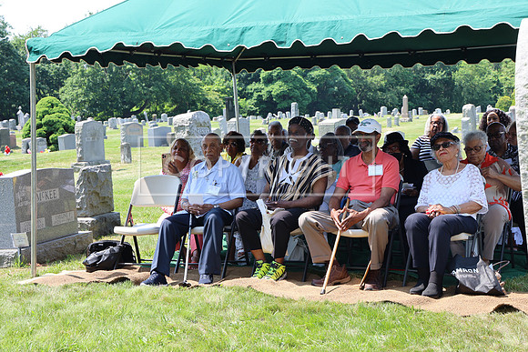 ROSS0128 EDEN CEMETERY 06042025 HEADSTONE UNVEILING CEREMONY Stephen Smith 1795 - 1873 KTIPLAURA