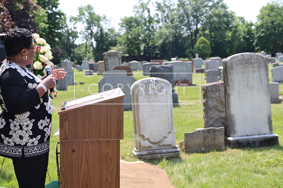 ROSS0137 EDEN CEMETERY 06042025 HEADSTONE UNVEILING CEREMONY Stephen Smith 1795 - 1873 KTIPLAURA