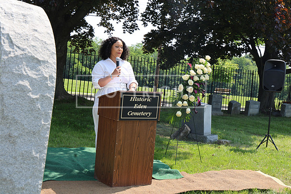 ROSS0075 EDEN CEMETERY 06042025 HEADSTONE UNVEILING CEREMONY Stephen Smith 1795 - 1873 KTIPLAURA