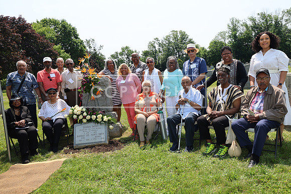 ROSS0191 EDEN CEMETERY 06042025 HEADSTONE UNVEILING CEREMONY Stephen Smith 1795 - 1873 KTIPLAURA